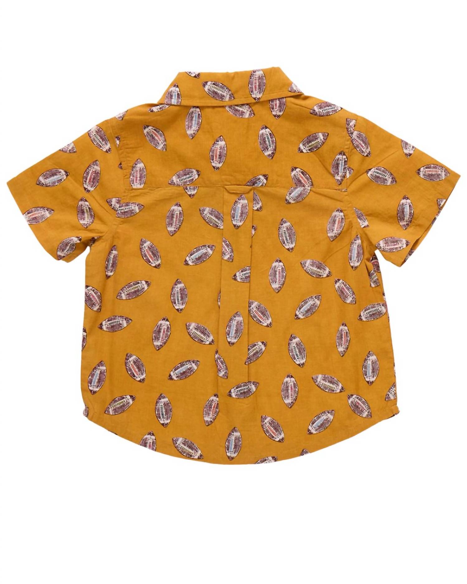 PINK CHICKEN Jack Polo Shirt in flying footballs - kids' shirt - alternate view
