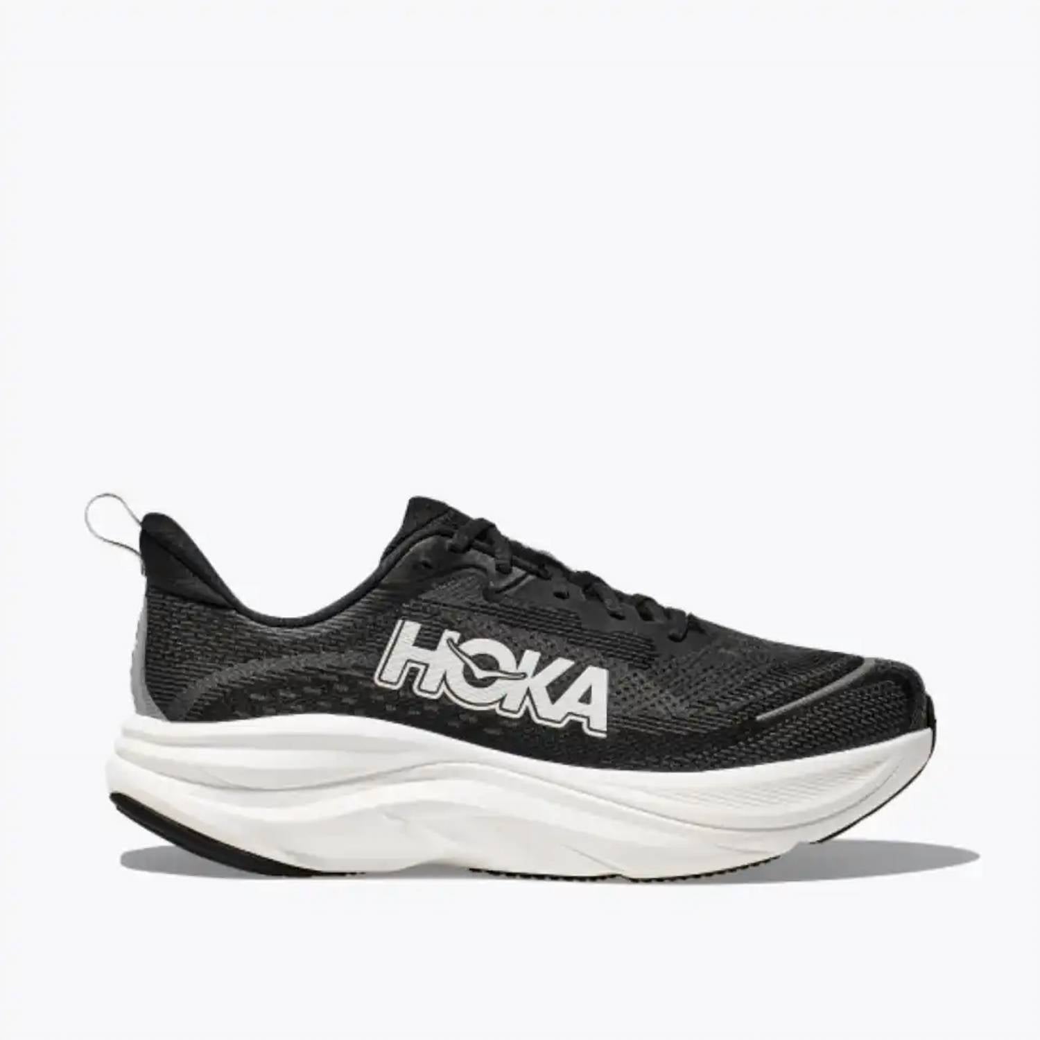 Hoka Men's Skyflow Running Shoes in black white 3 - men's sneaker