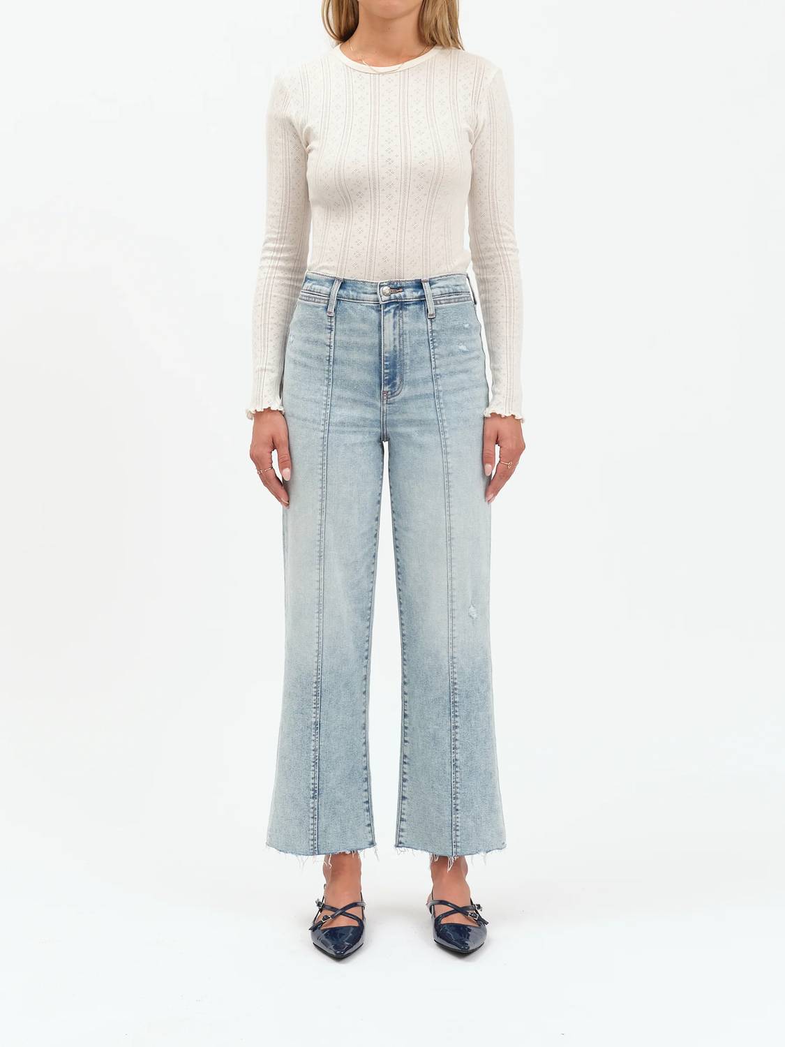 Daze - Pleaser High Rise Wide Ankle Jeans