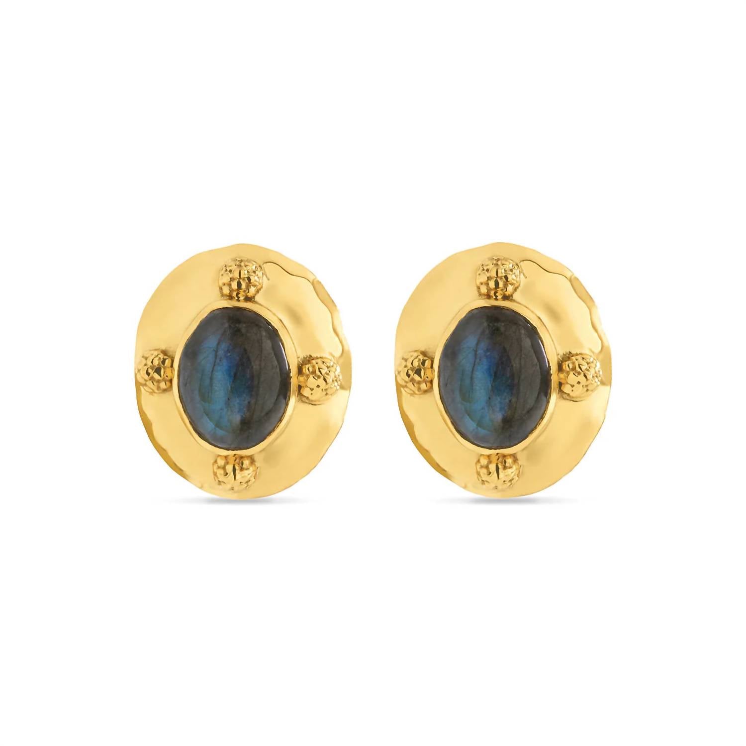 Capucine De Wulf - Cleopatra Oval Hammered Earrings