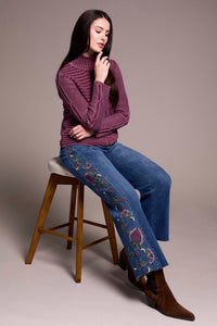Tribal - Vintage Wash Mock Neck Sweater