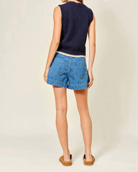 Aaron & Amber - Elliot High Waist Jean Shorts
