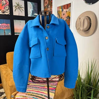 Love Tree - Women's Cropped Button Down Jacket