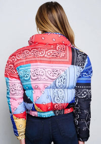 36 Point 5 - Adrienne Paisley Bandana Puffer Jacket