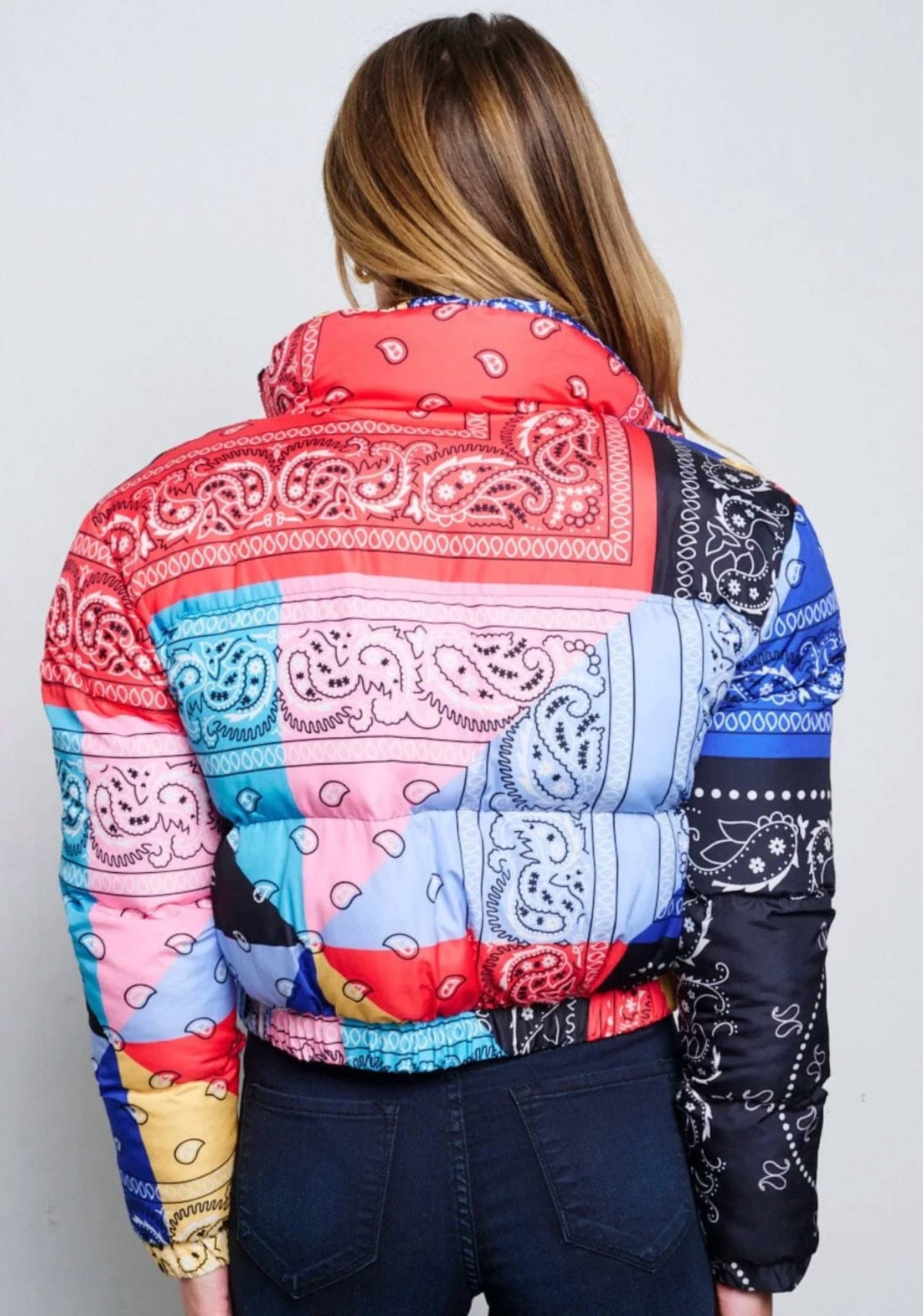 36 Point 5 - Adrienne Paisley Bandana Puffer Jacket