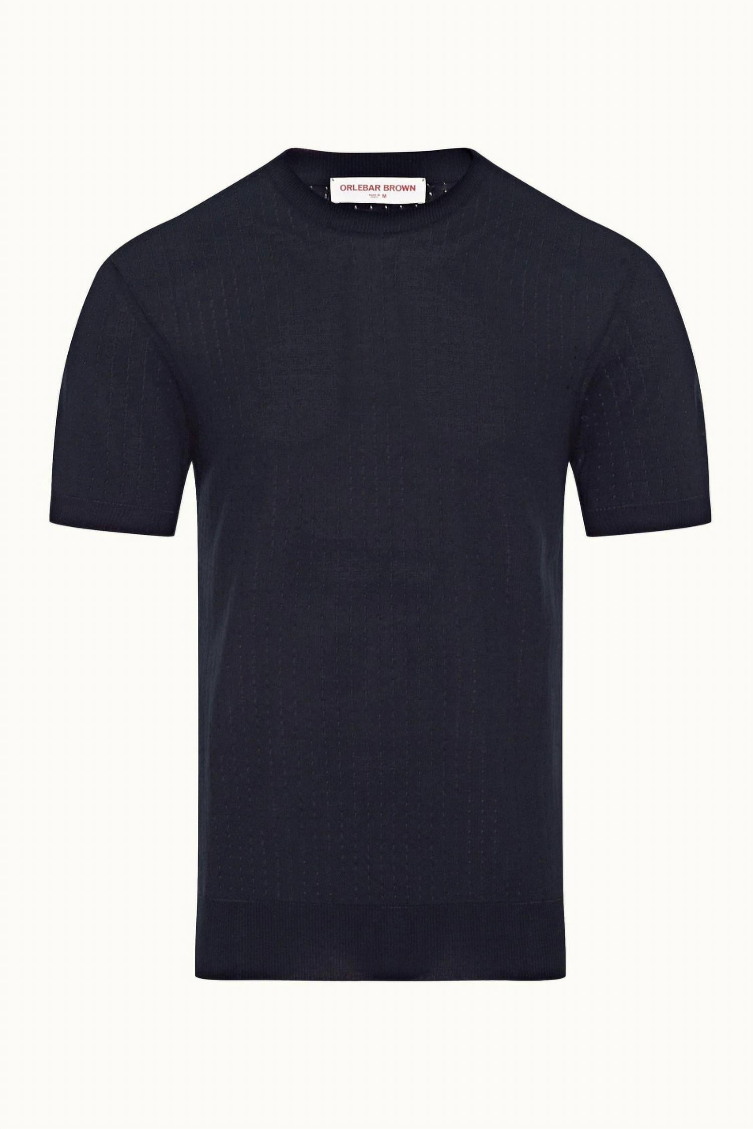 Orlebar Brown - Men's Gaulin Pointelle Stripe Polo Shirt