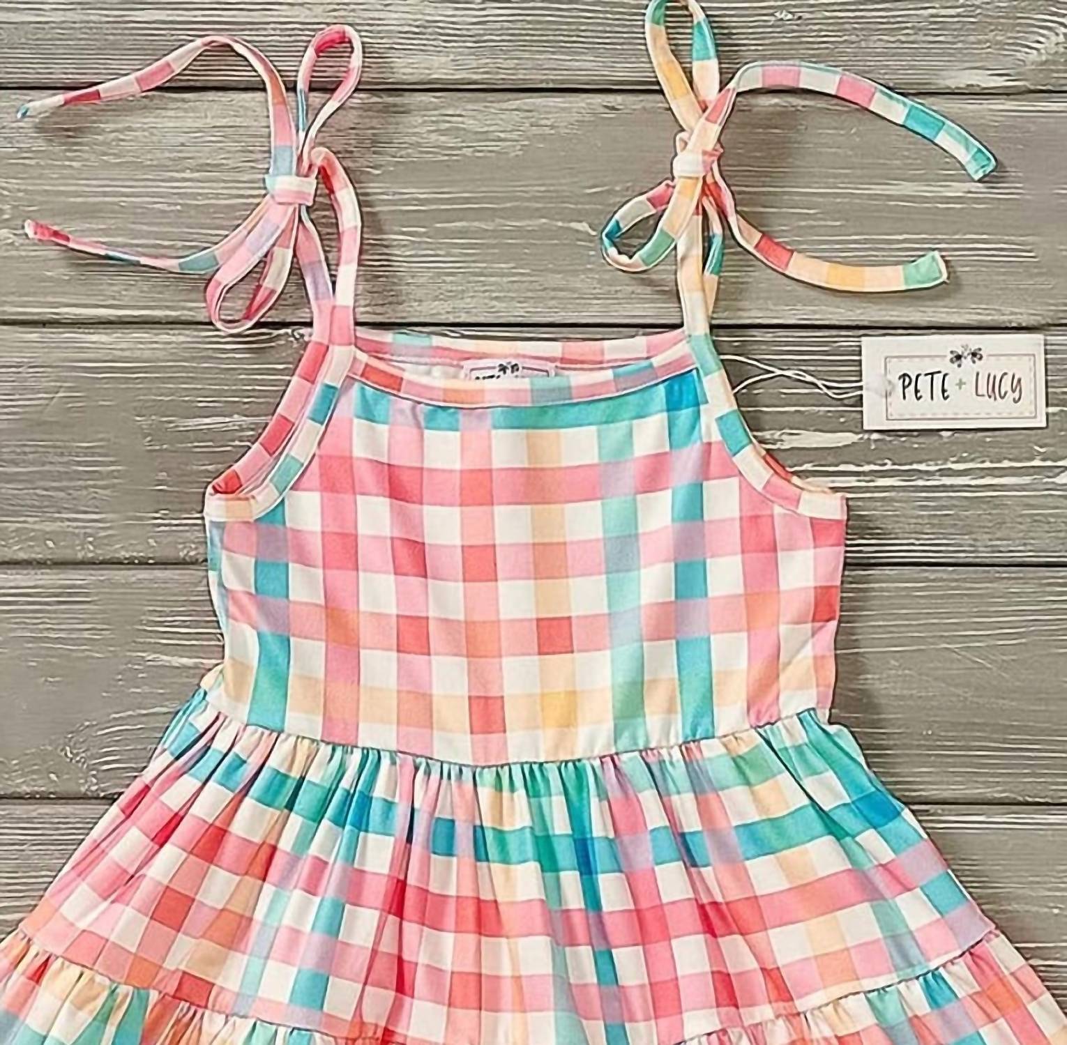 Pete + Lucy - Girls Summertime Gingham Dress