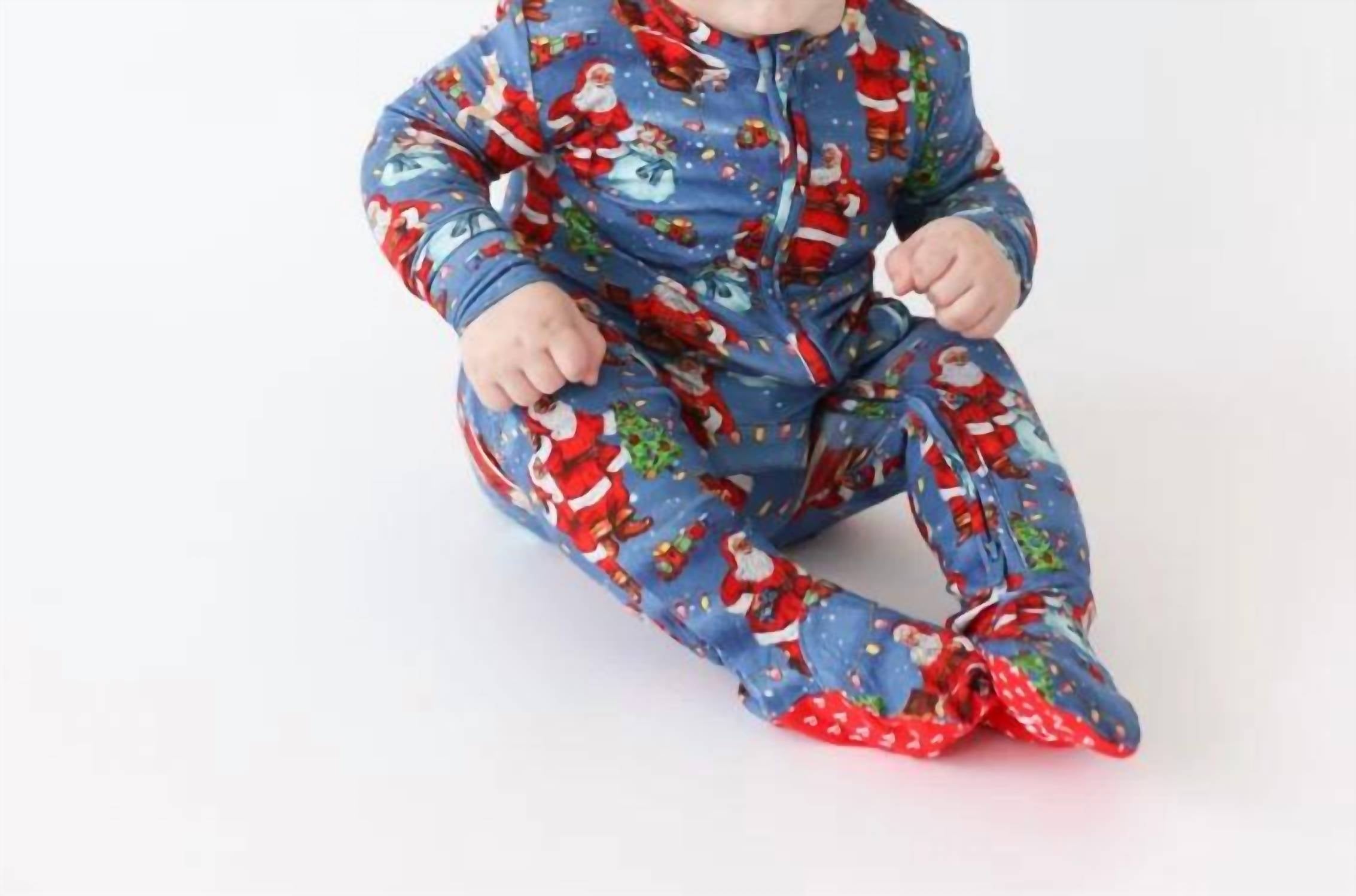 Posh Peanut - Kids' Santa Clause Footie Zippered One Piece