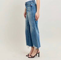 Judy Blue - High Waist Rigid Magic Destroy Hem Crop Jeans
