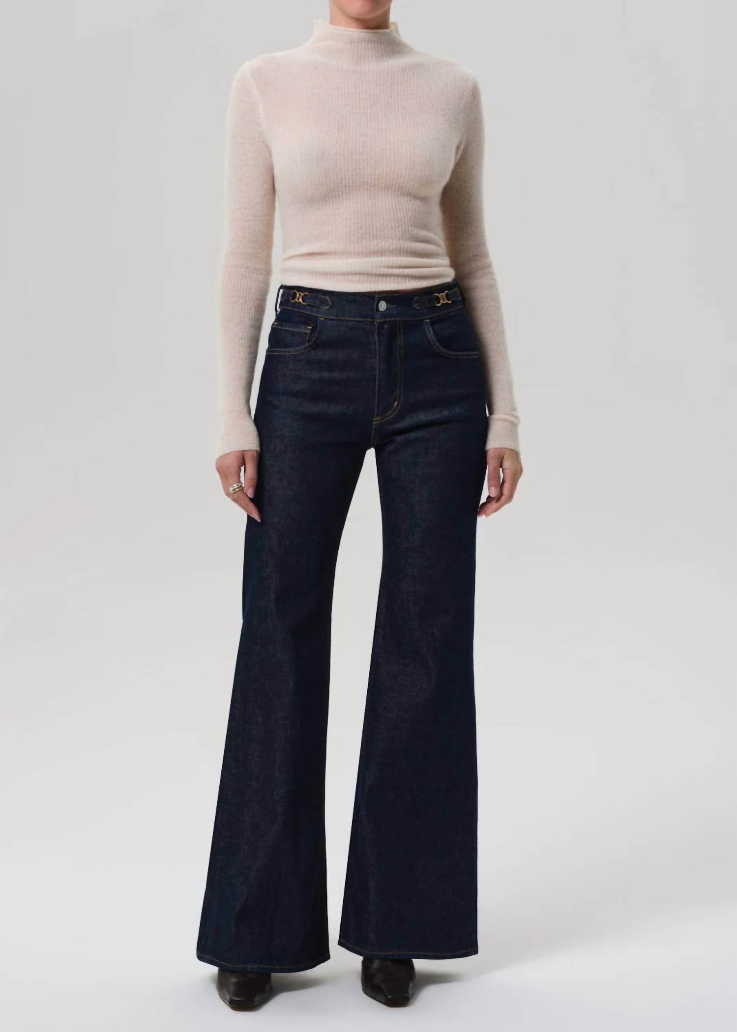 Citizens of Humanity Kimberly Flare High-rise Flare Pants in black - women's jeans