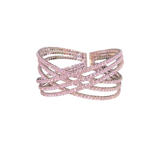 Suzie Q Usa - Radiant Rhinestone Woven Cuff