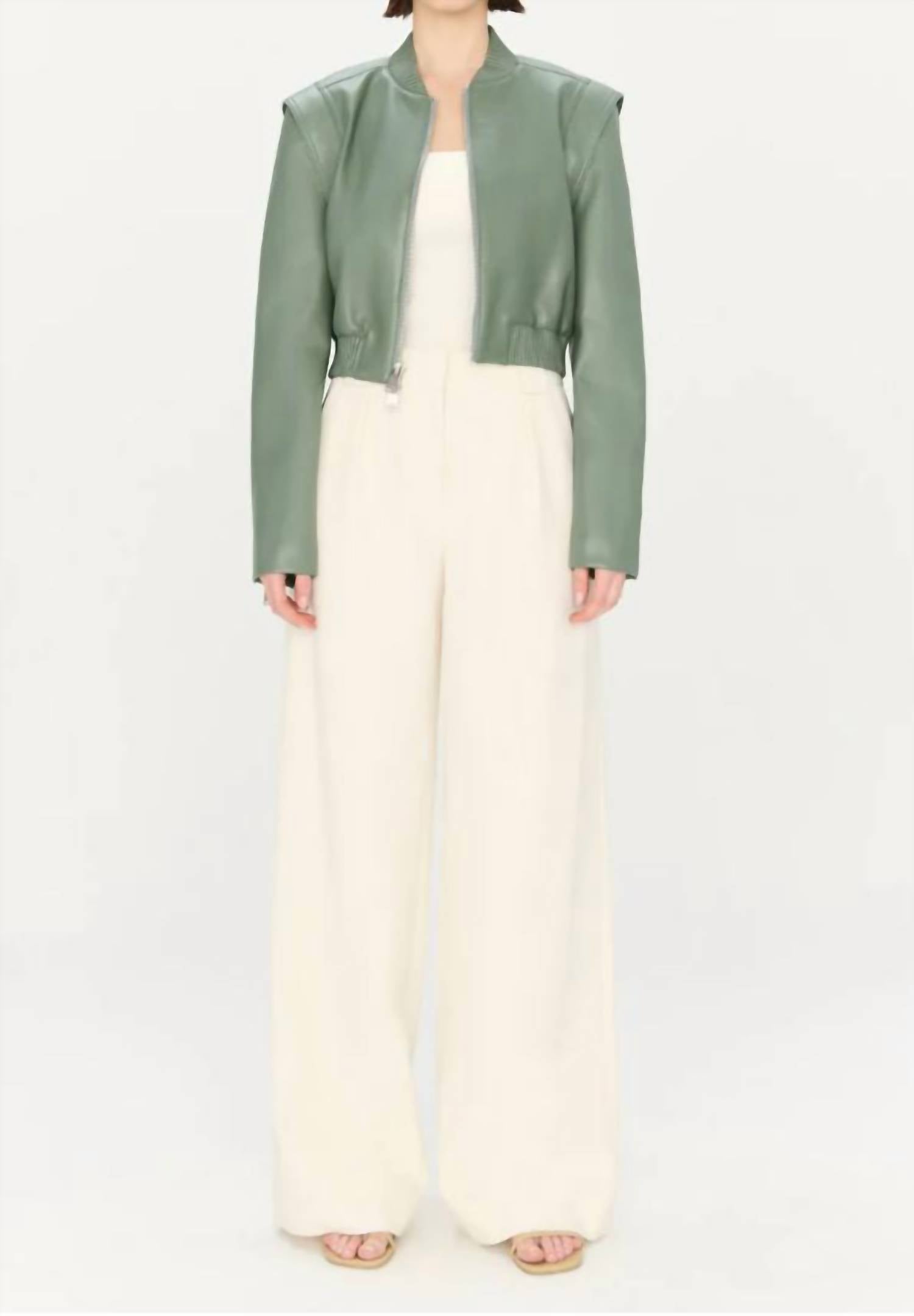 SIMKHAI Doreen Boxy Bomber Jacket in park slope - women's jacket