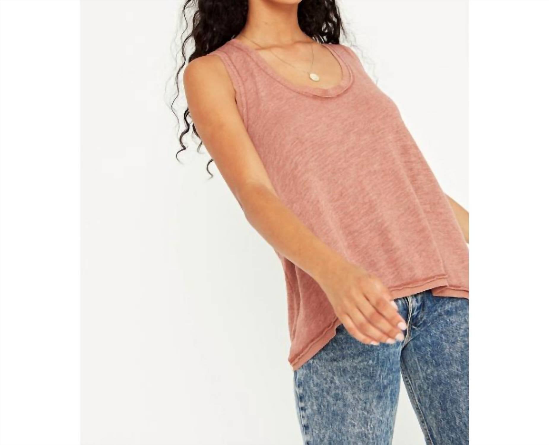 PROJECT SOCIAL T Ella Tank Top in salted caramel - women's tank top