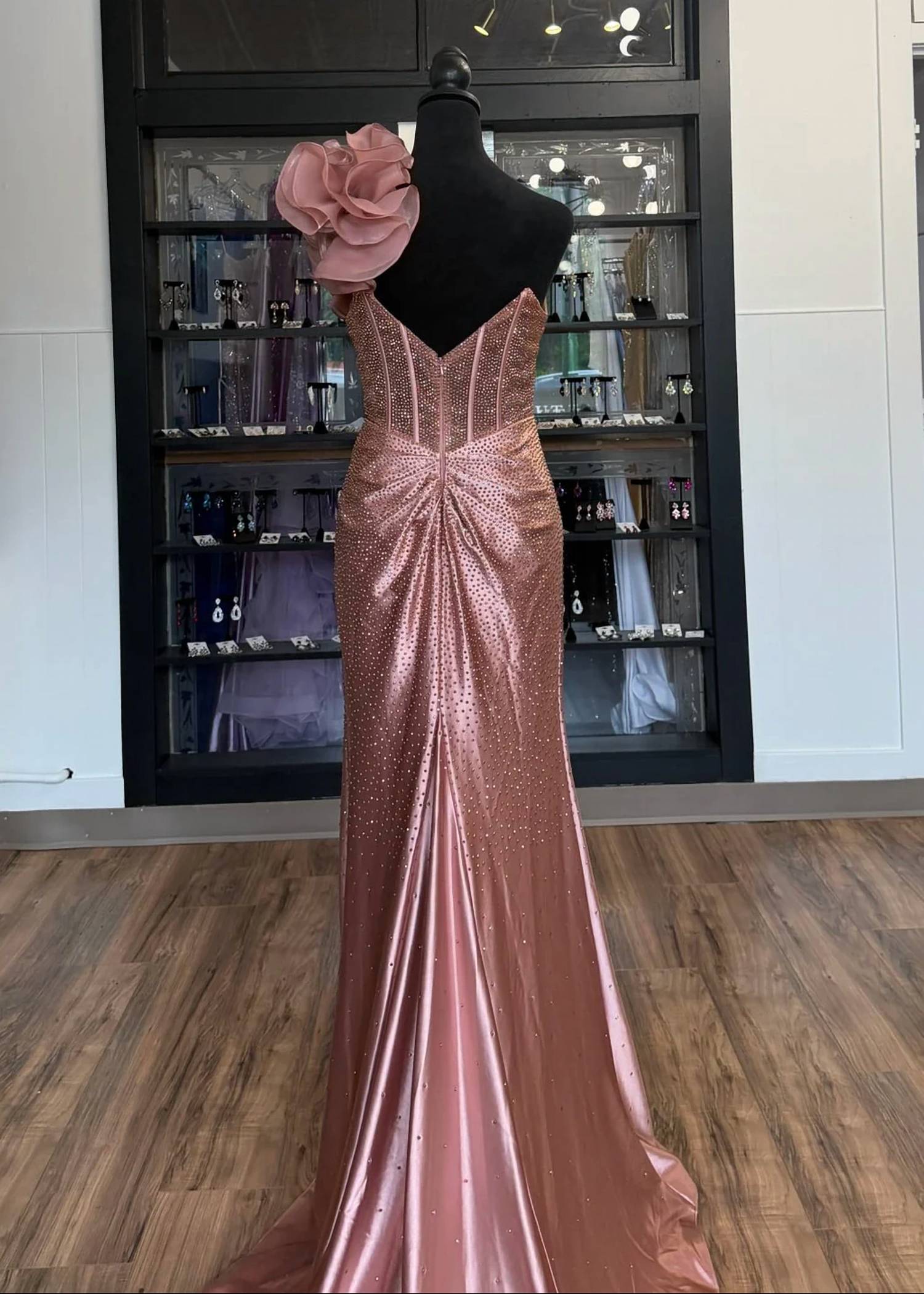 Sherri Hill - Women's One Shoulder Maxi Dress