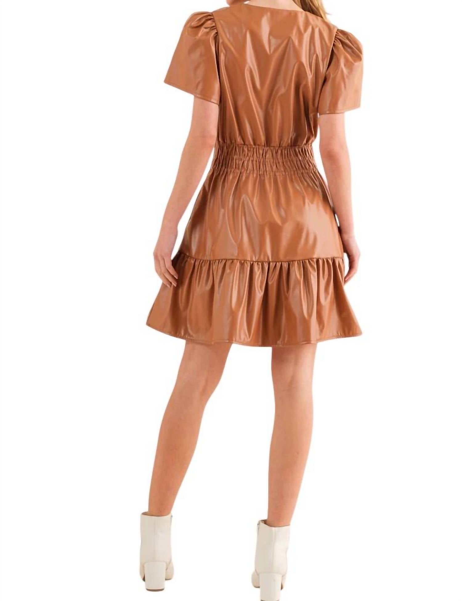 And The Why - Figure Us Out Vegan Leather Dress