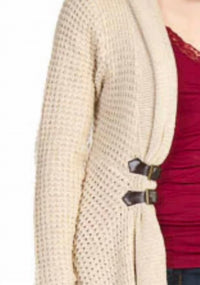 Papillon - Buckle Detail Waterfall Cardigan