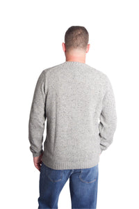 SAMSOE Sanataniel Crewneck Sweater in grey melange - women's sweater - detail view
