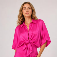 Lavender Brown - Adele Tie Front Top Shrug