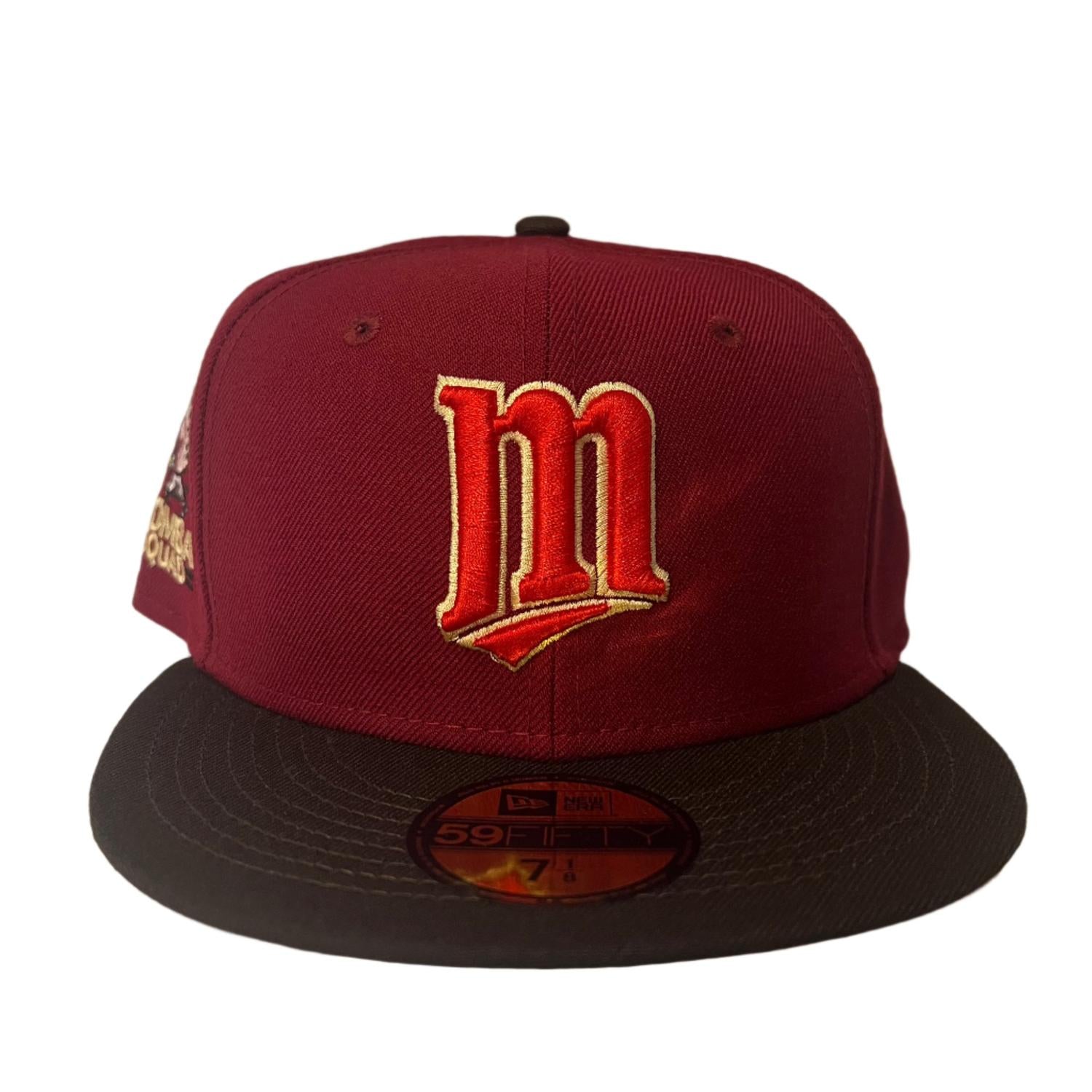 New Era Men's Rmdcc Twins Bomba Squad Cap in cardinal burnt wood - men's hat