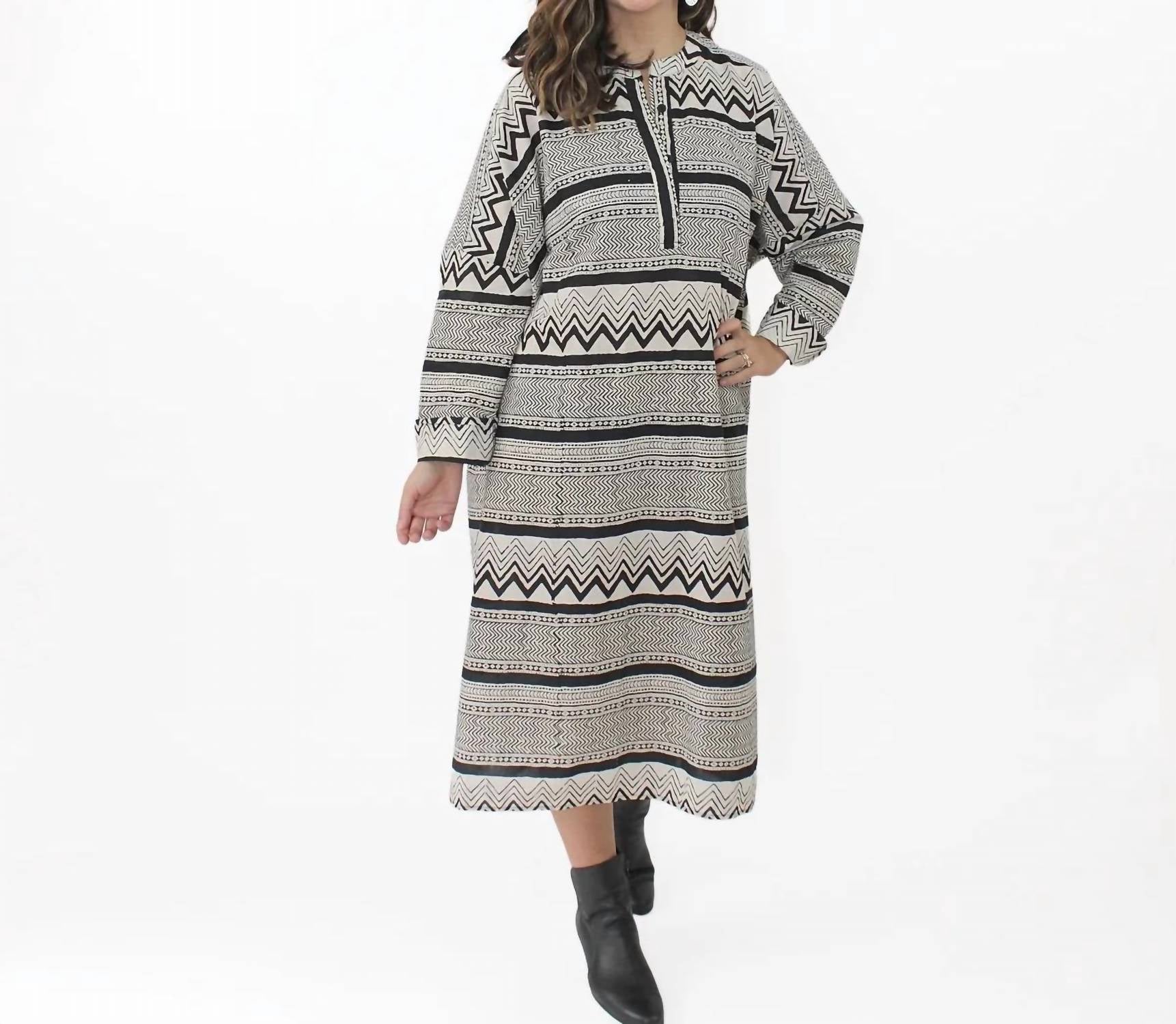 Sylca Designs - Zig Zag Shirt Dress