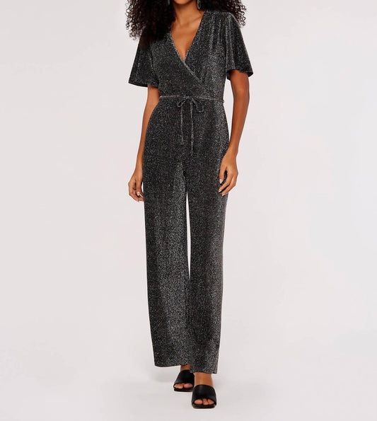 Sparkle Angel Sleeve Jumpsuit