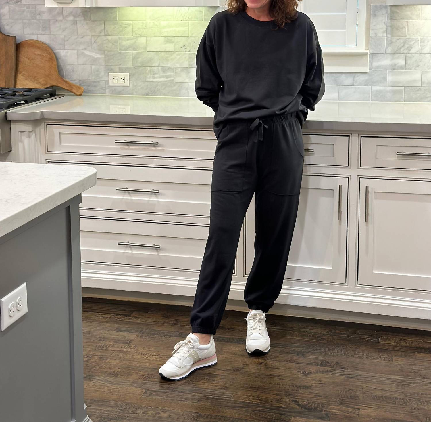 Dylan Cropped Cargo Jogger in ranch black - women's pants - view 4