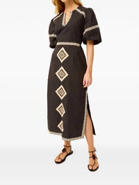 Marie Oliver Mariko Dress in fossil 1 - women's dress - detail view