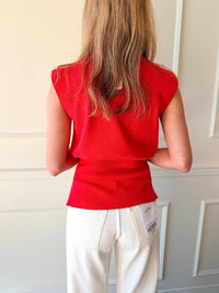 GLAM Modern Muse Vest in red - women's blouse - view 4