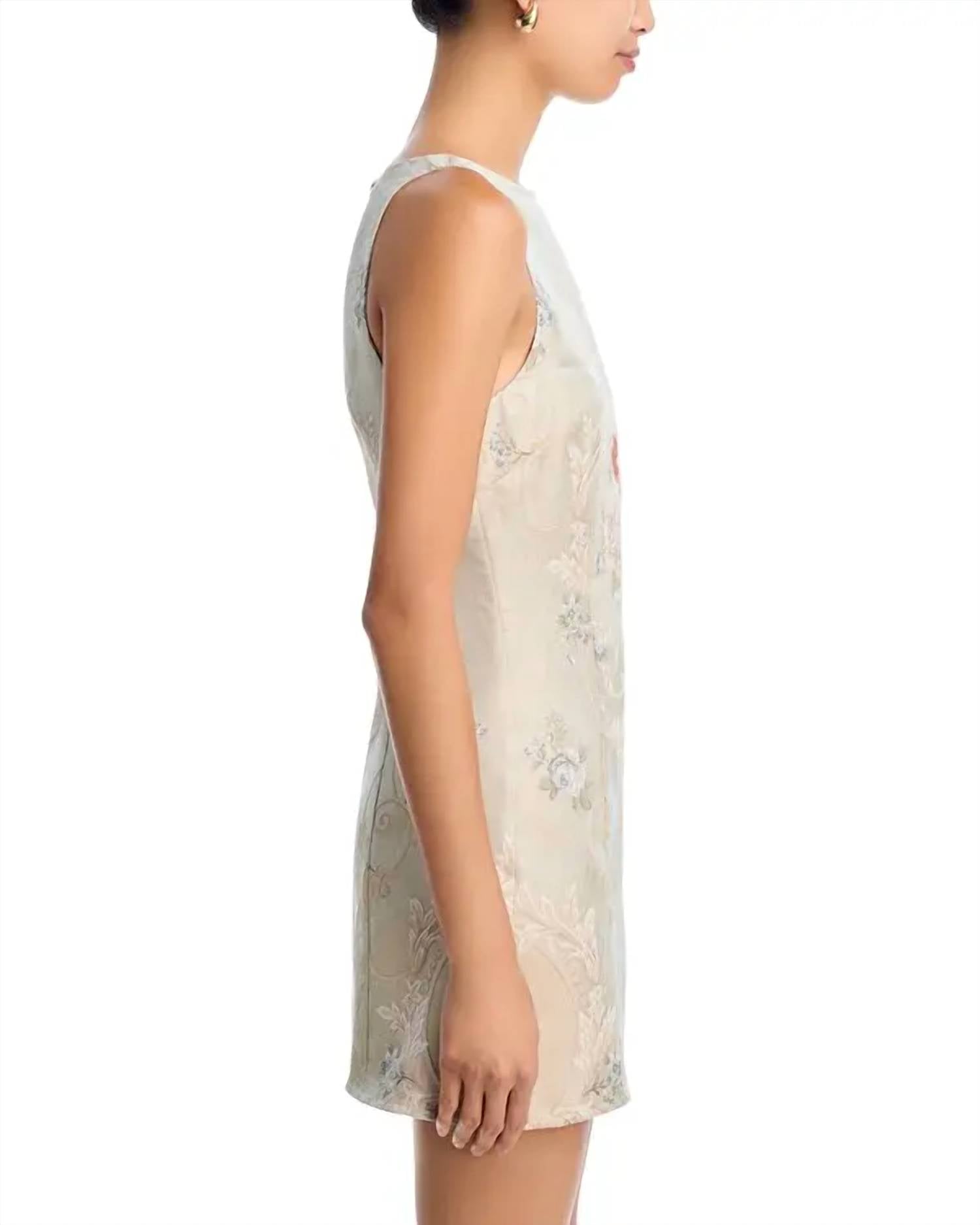 Sofie The Label - Kiara Floral Jacquard High Neck Mini Dress