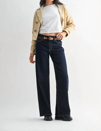 Just Black Denim - High Rise Full Length Straight Jeans
