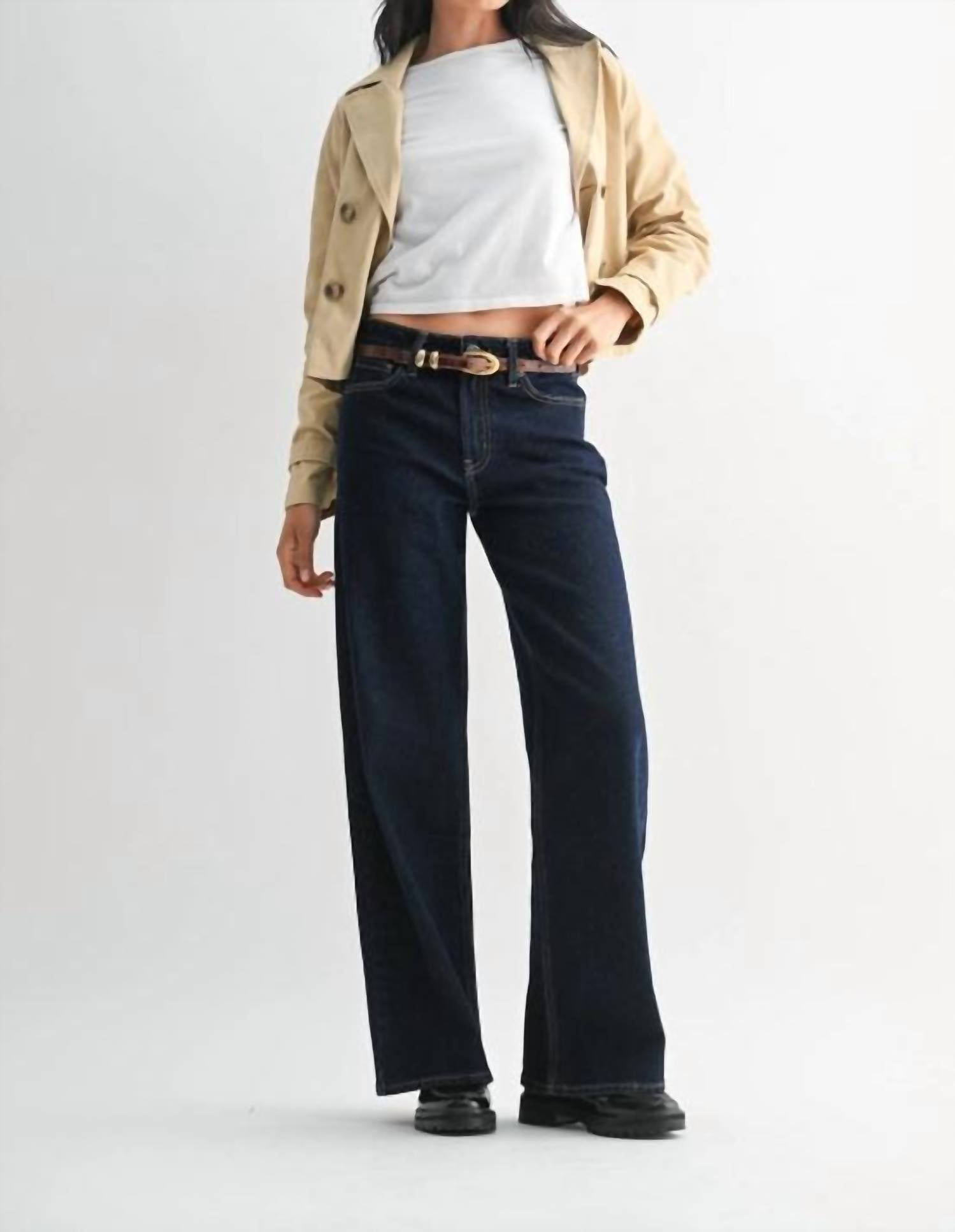 Just Black Denim - High Rise Full Length Straight Jeans