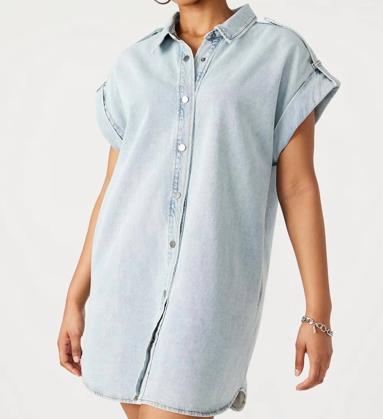 STEVE MADDEN Ilara Denim Mini Dress in blue - women's dress - alternate view