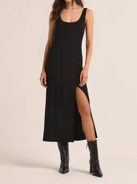 Z Supply Melbourne Midi Dress in black - women's dress