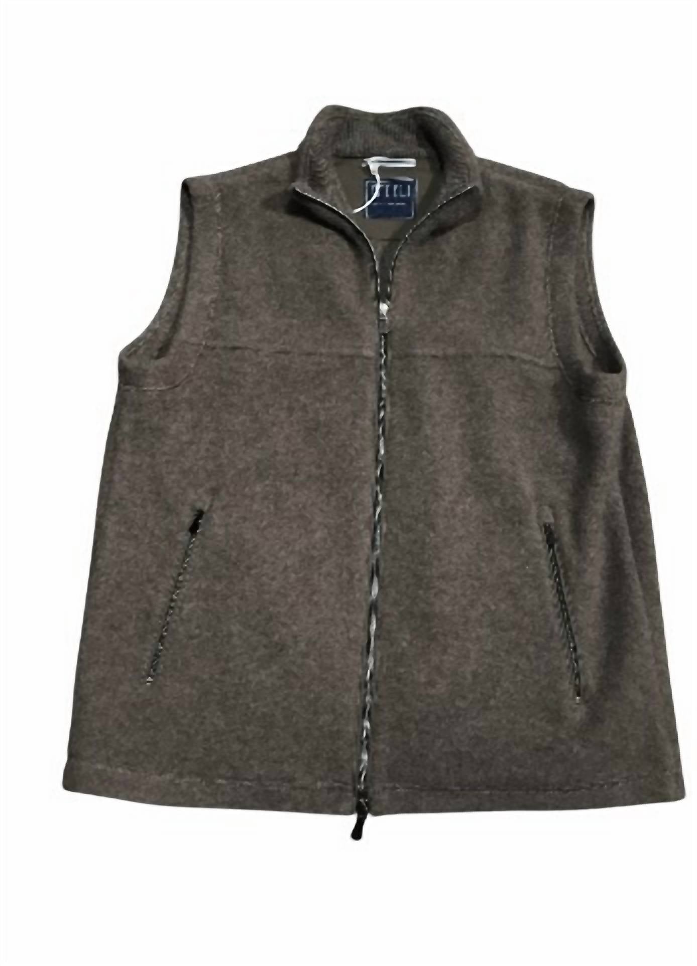Fedeli - Men's Sleeveless Full-zip Cashmere Gilet
