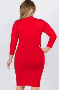 Yelete - Mock Neck Form Fitted Dress