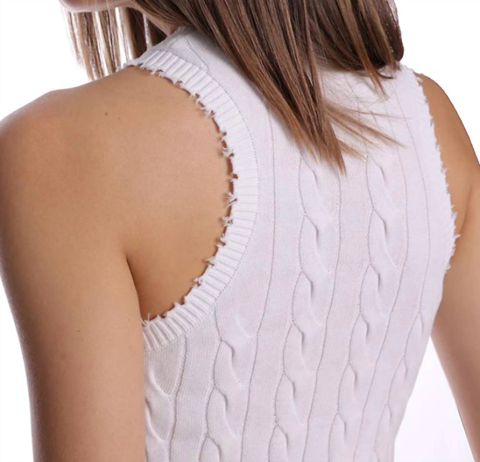 Minnie Rose - Cotton Frayed Tank Top