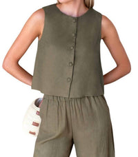 Emerson Fry - Button Front Wide Hem Top