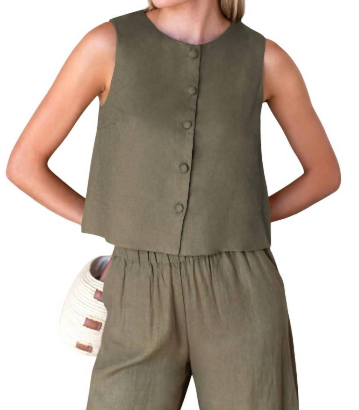Emerson Fry - Button Front Wide Hem Top