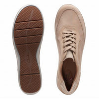 Clarks Women's Appley Tie Casual Shoe in sand nubuck - women's sneaker - view 7