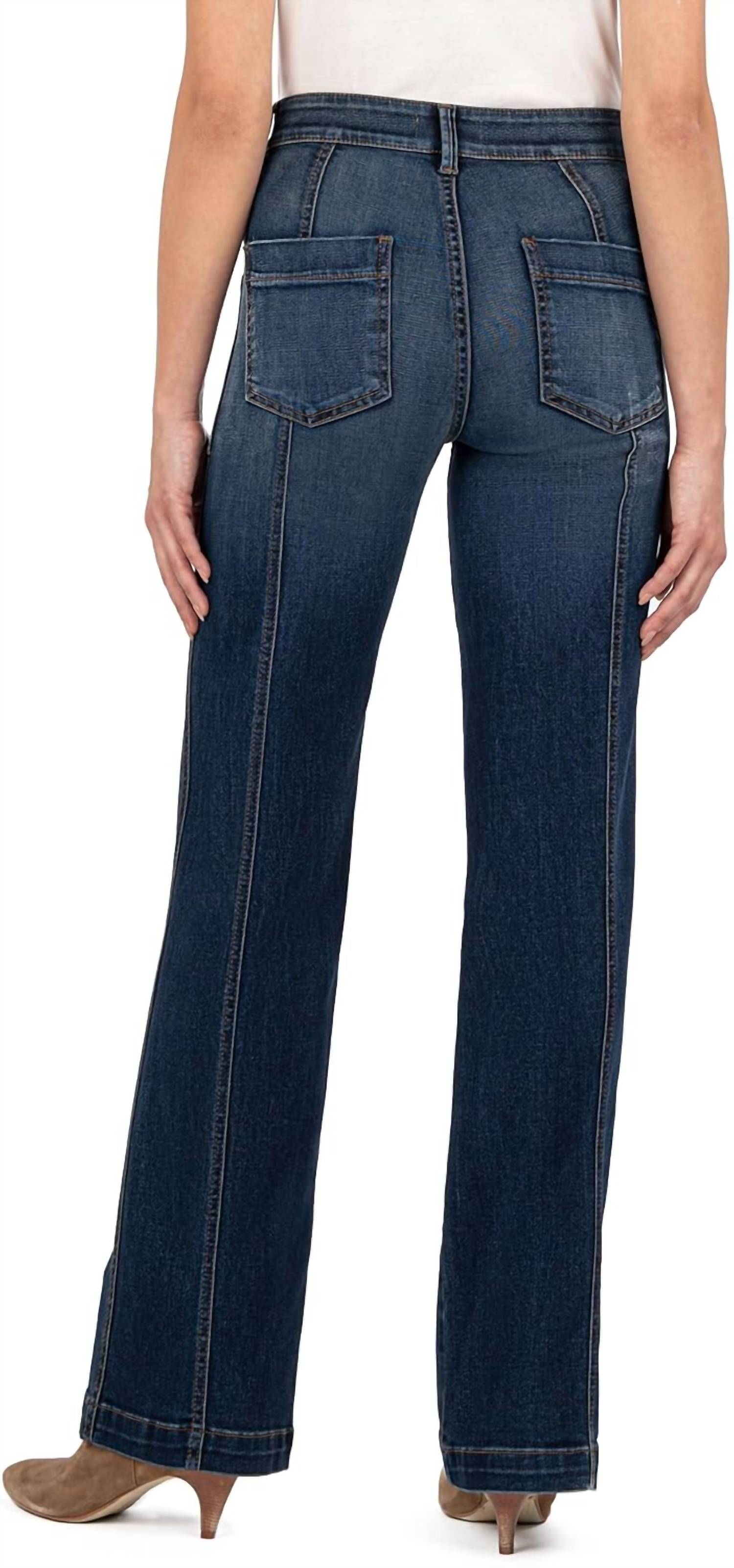 Kut From The Kloth - Jodi High-rise Wide Leg Front Patch Pockets Jean