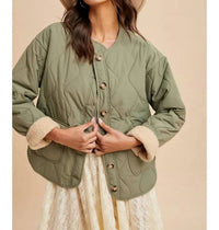 In-Loom - Quilted sherpa lined puffer jacket
