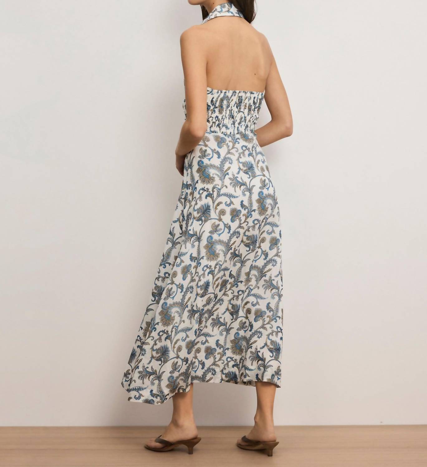Veronica Beard - Mackey Paisley Halter Midi Dress