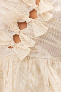 Sofie The Label - Lurex Organza Bow Detail Dress