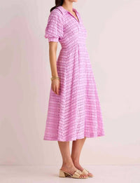 English Factory - Seersucker Check Midi Dress