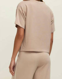 Z Supply Harbor Modal Top in parchment - women's t-shirt - detail view