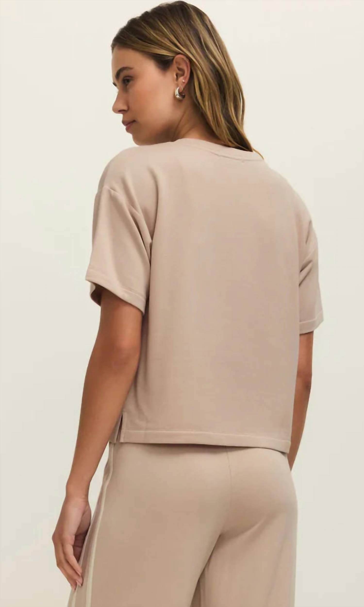 Z Supply Harbor Modal Top in parchment - women's t-shirt - alternate view