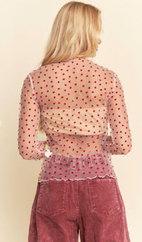 Davi & Dani - Ruby Hearts Mesh Tee