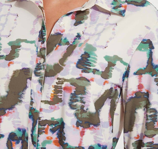 Lysse - Roll Tab Connie Print Button Down Shirt