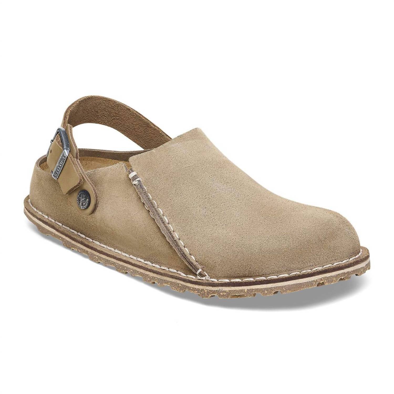 BIRKENSTOCK Unisex Lutry Premium Suede Clog in gray taupe - item