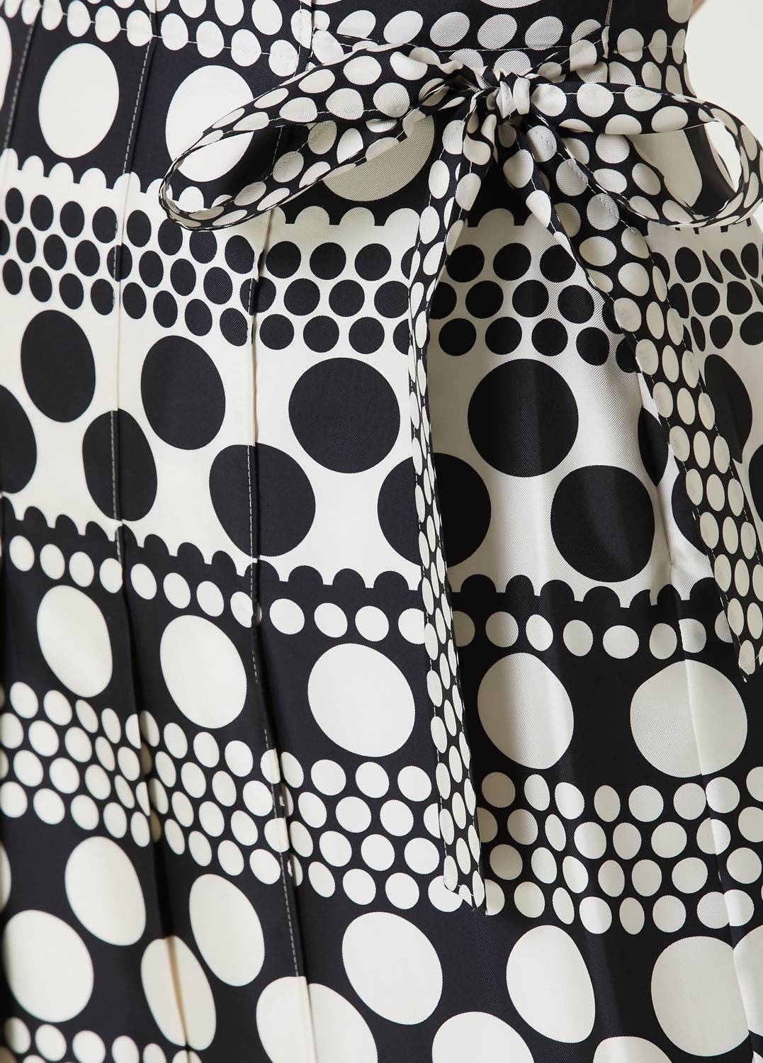 Valentino - Polka Dot Midi Silk Skirt